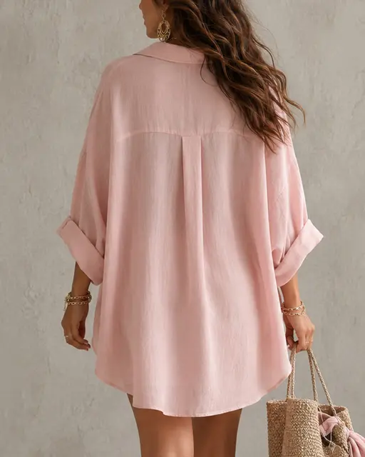 Cotton-Linen Shirt & Shorts Set view 4