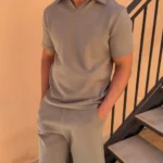 Men’s Jersey Open-Collar Top view 1