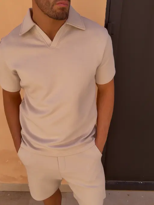 Men’s Jersey Open-Collar Top view 2