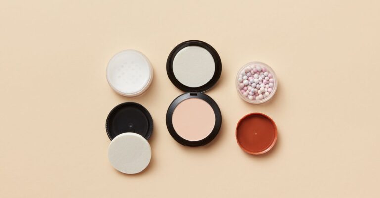 Unbranded powder containers representing health and supplement products