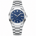 Stainless Steel Blue Dial Quartz Watch view 1