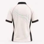 Abstract Wave Jersey Polo view 2