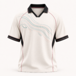 Abstract Wave Jersey Polo view 1