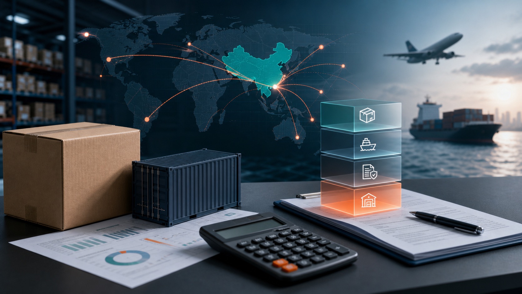 Landed cost calculation for products shipped from China by air and sea