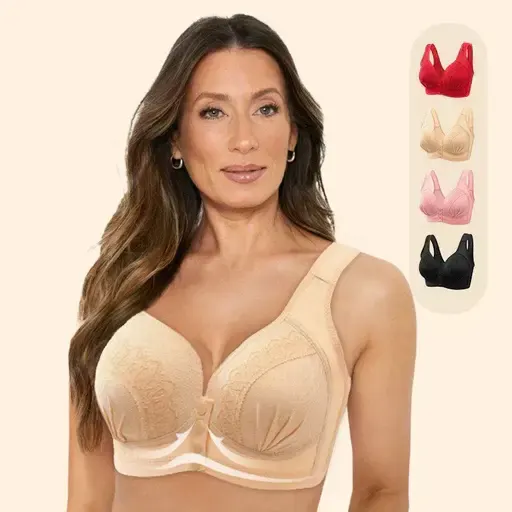 Front-Closure Breathable Cotton Bra — 2-Pack